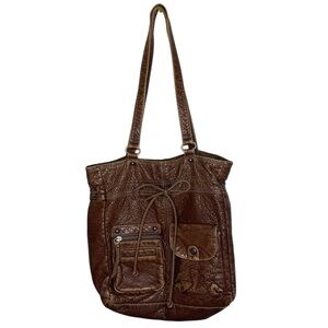 Sparrow True Solid Brown Boho Slouchy Shoulder Bag Purse